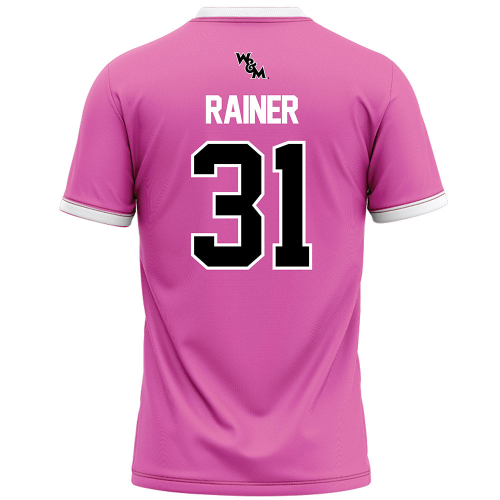 William & Mary - NCAA Football : Elijah Rainer - Pink Fashion Jersey