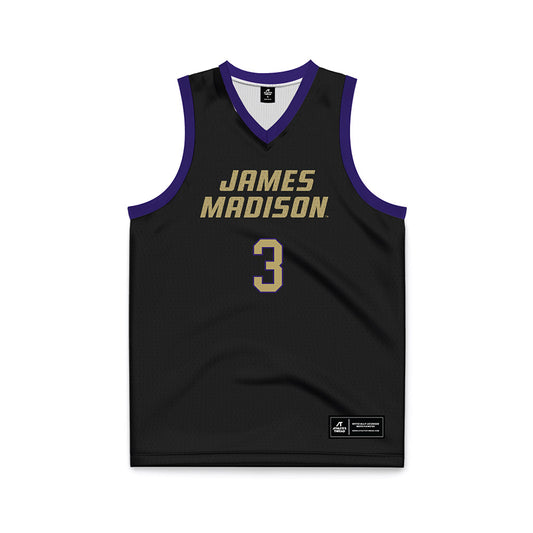 JMU - NCAA Men's Basketball : Tj Bickerstaff - Black Basketball Jersey