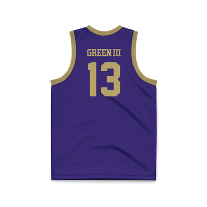JMU - NCAA Men's Basketball : Michael Green III - Purple Basketball Jersey