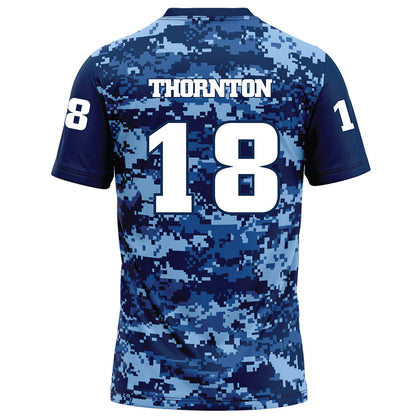 UTC - NCAA Football : Zaire Thornton - Football Jersey Navy Blue Camo