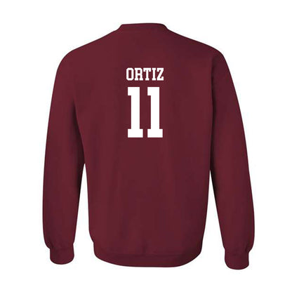 UMass - NCAA Men's Soccer : Andrew Ortiz - Garnet Classic Shersey Sweatshirt