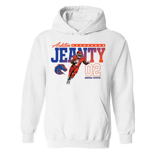 Boise State - NCAA Football : Ashton Jeanty - Hooded Sweatshirt Individual Caricature