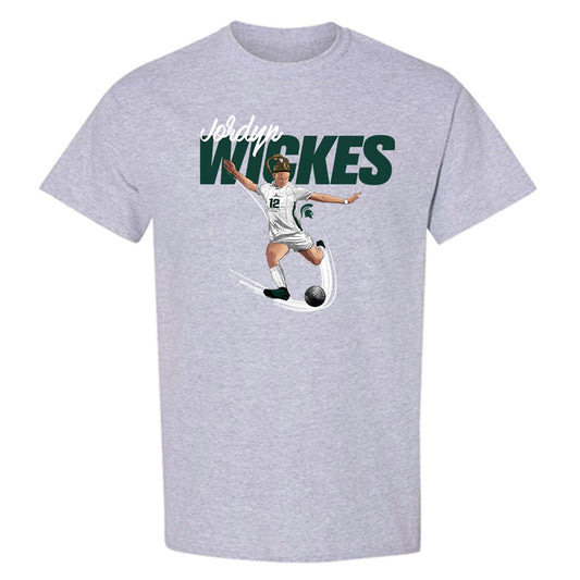 Michigan State - NCAA Women's Soccer : Jordyn Wickes - T-Shirt Individual Caricature