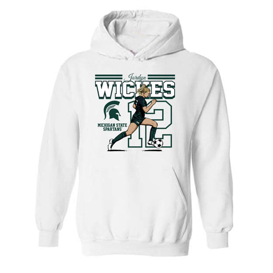 Michigan State - NCAA Women's Soccer : Jordyn Wickes - Hooded Sweatshirt Individual Caricature