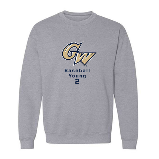 GWU - NCAA Baseball : Brett Young - Crewneck Sweatshirt Classic Fashion Shersey