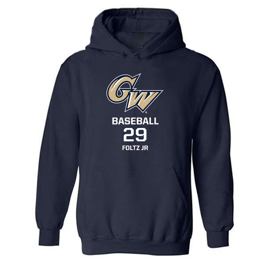 GWU - NCAA Baseball : Michael Foltz Jr - Hooded Sweatshirt Classic Fashion Shersey