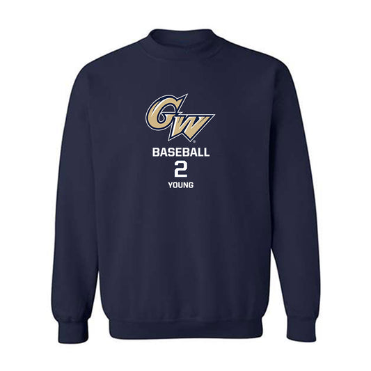 GWU - NCAA Baseball : Brett Young - Crewneck Sweatshirt Classic Fashion Shersey