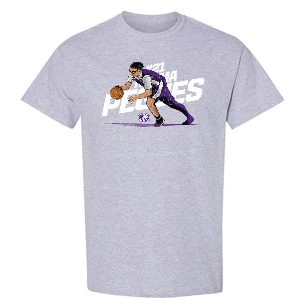 North Alabama - NCAA Women's Basketball : Rhema Pegues - T-Shirt Individual Caricature