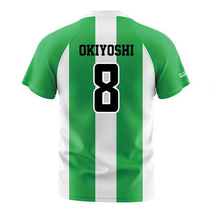 Marshall - NCAA Men's Soccer : Taimu Okiyoshi - Green/White Stripes Soccer Jersey