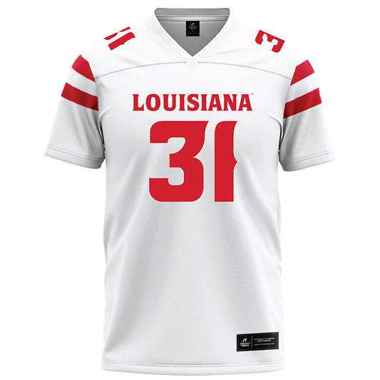 Louisiana - NCAA Football : Trey Fite - White Jersey
