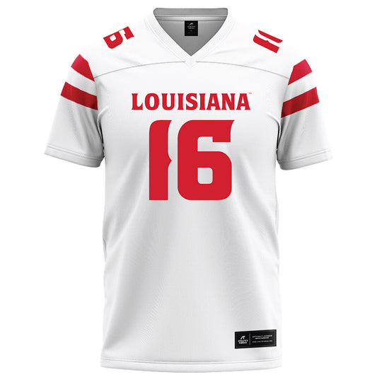 Louisiana - NCAA Football : kailep Edwards - White Football Jersey