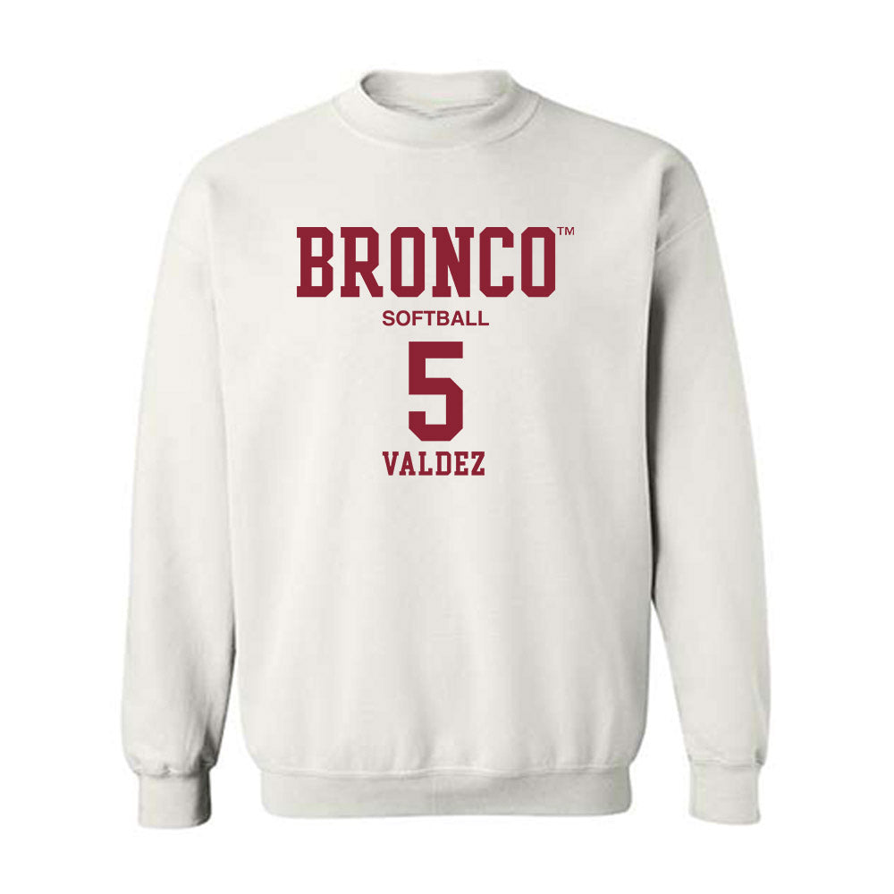 SCU - NCAA Softball : Alaina Valdez - Crewneck Sweatshirt Classic Fashion Shersey