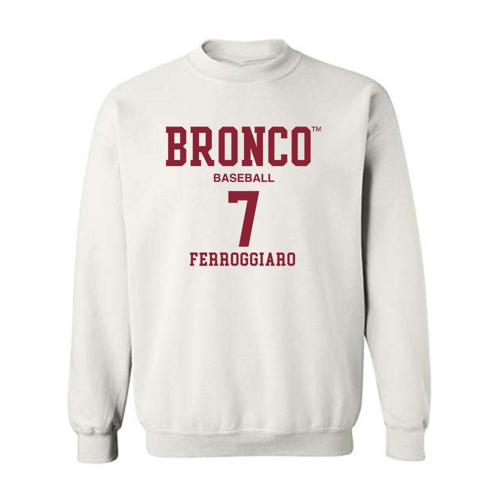 SCU - NCAA Baseball : Thomas Ferroggiaro - Crewneck Sweatshirt Classic Fashion Shersey