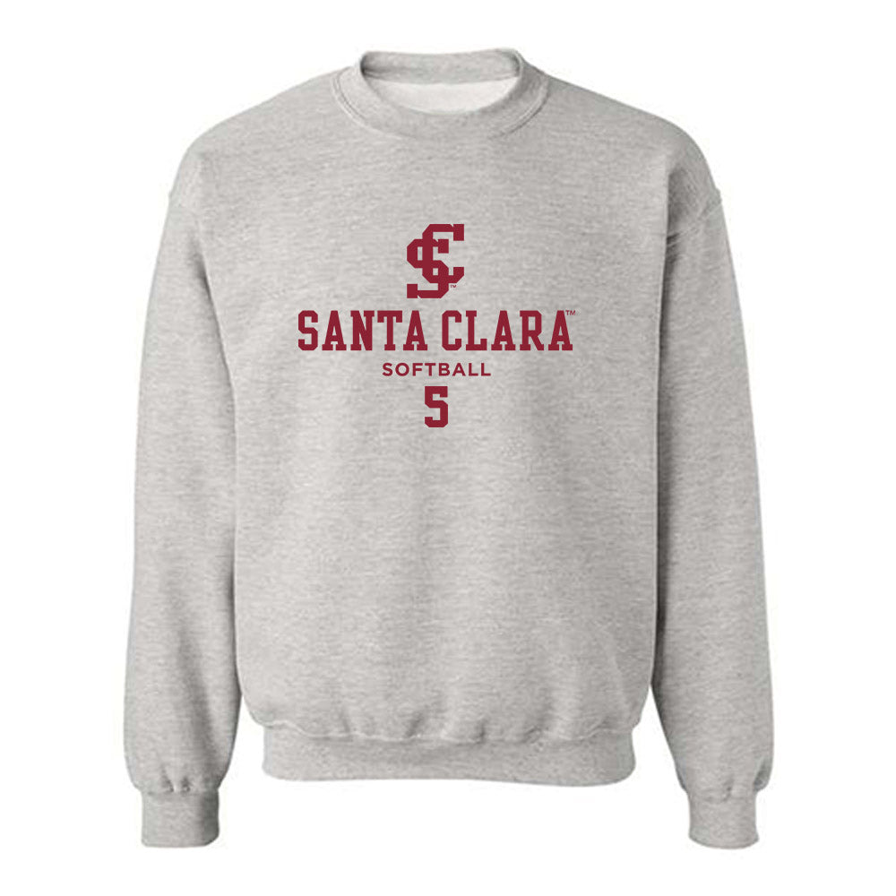 SCU - NCAA Softball : Alaina Valdez - Crewneck Sweatshirt Classic Fashion Shersey