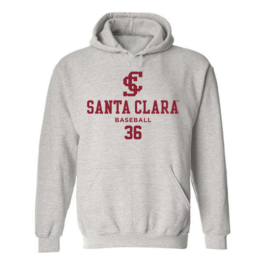 SCU - NCAA Baseball : Jace Gillmore - Hooded Sweatshirt Classic Fashion Shersey