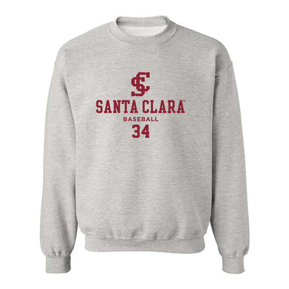 SCU - NCAA Baseball : August Souza - Crewneck Sweatshirt Classic Fashion Shersey
