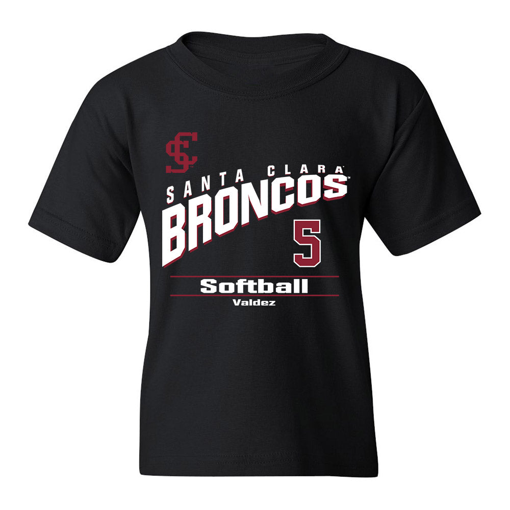 SCU - NCAA Softball : Alaina Valdez - Youth T-Shirt Classic Fashion Shersey