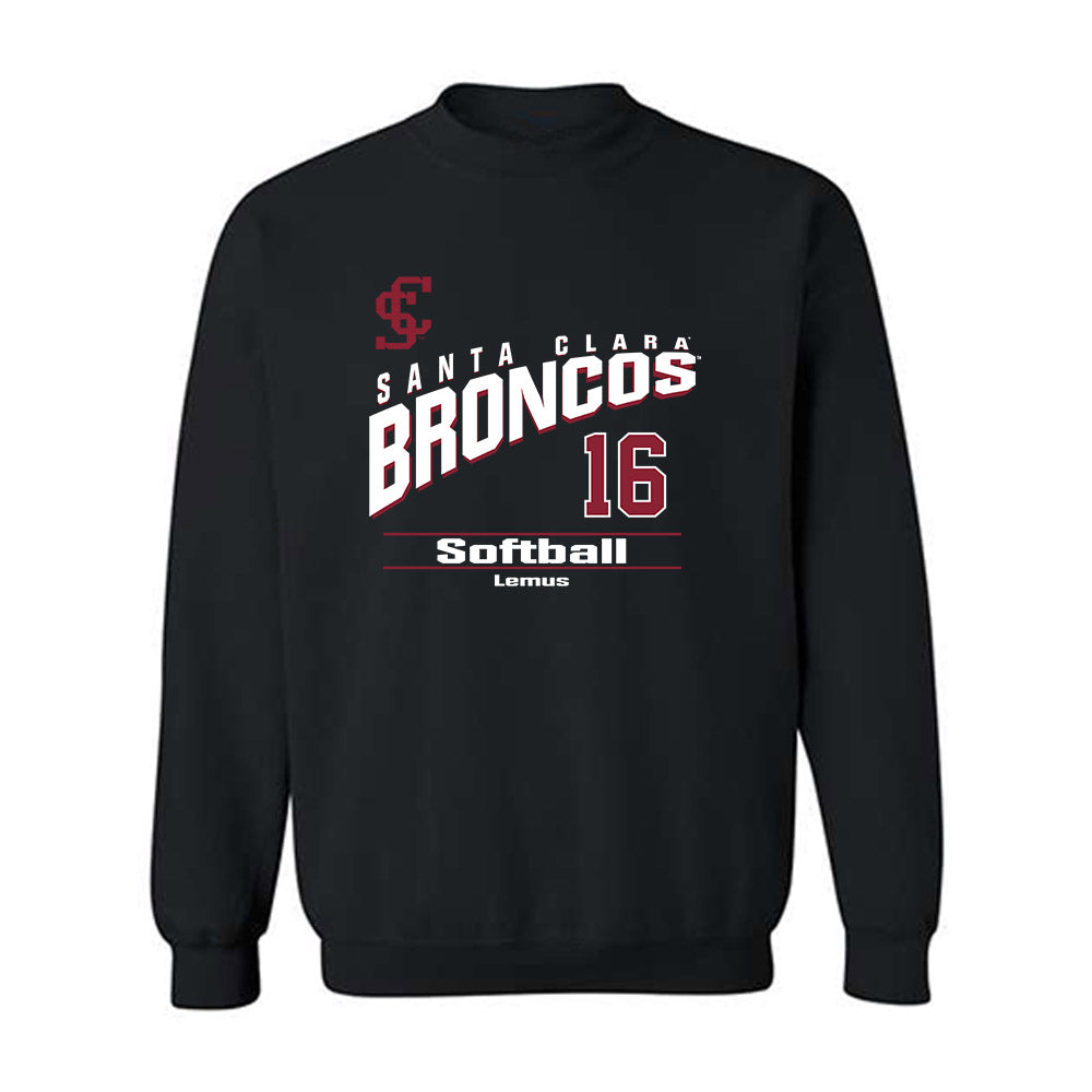 SCU - NCAA Softball : Jacqueline Lemus - Crewneck Sweatshirt Classic Fashion Shersey