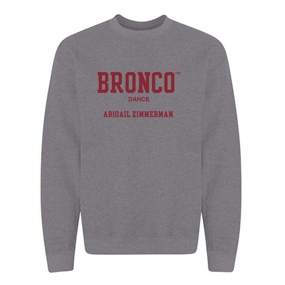 SCU - Dance Team : Abigail Zimmerman - Crewneck Sweatshirt Classic Fashion Shersey