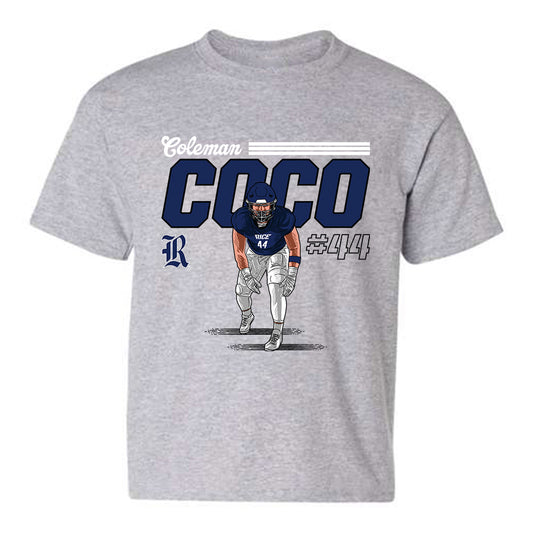 Rice - NCAA Football : Coleman Coco - Youth T-Shirt Individual Caricature