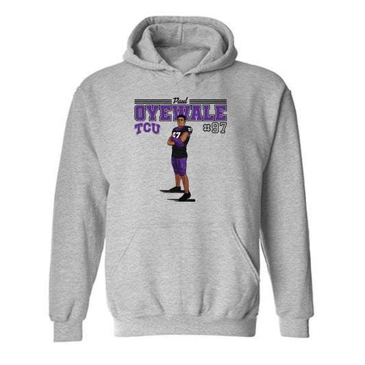 TCU - NCAA Football : Paul Oyewale - Hooded Sweatshirt Individual Caricature