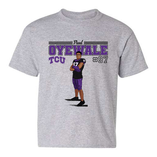 TCU - NCAA Football : Paul Oyewale - Youth T-Shirt Individual Caricature