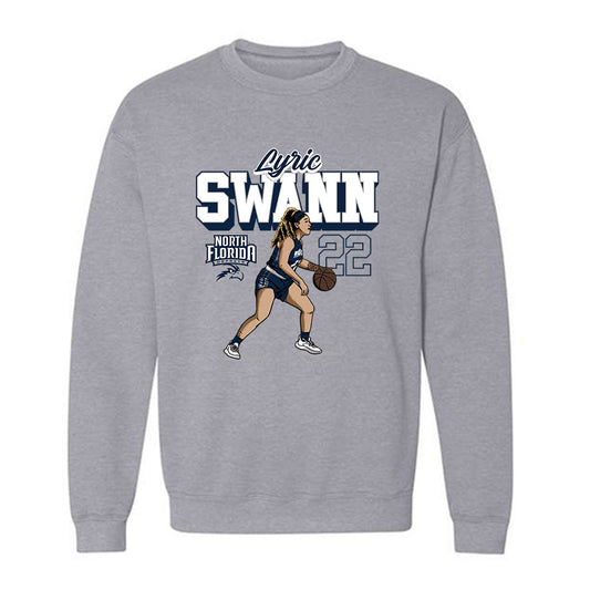 UNF - NCAA Women's Basketball : Lyric Swann - Crewneck Sweatshirt Individual Caricature