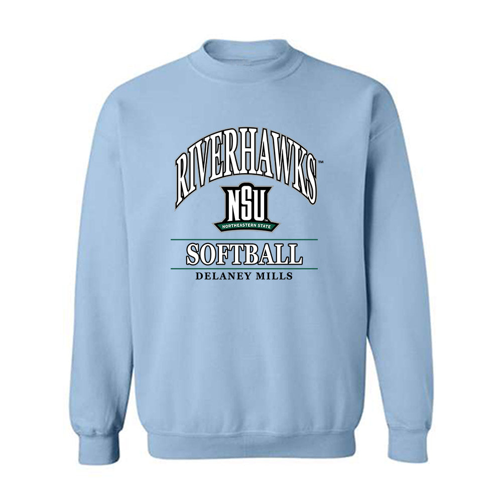 Northeastern State - NCAA Softball : Delaney Mills - Crewneck Sweatshirt Classic Fashion Shersey