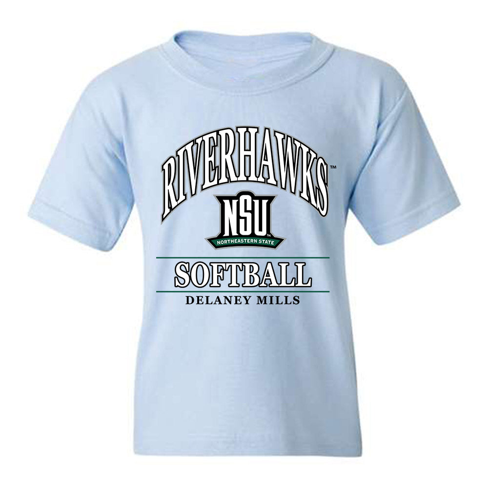 Northeastern State - NCAA Softball : Delaney Mills - Youth T-Shirt Classic Fashion Shersey