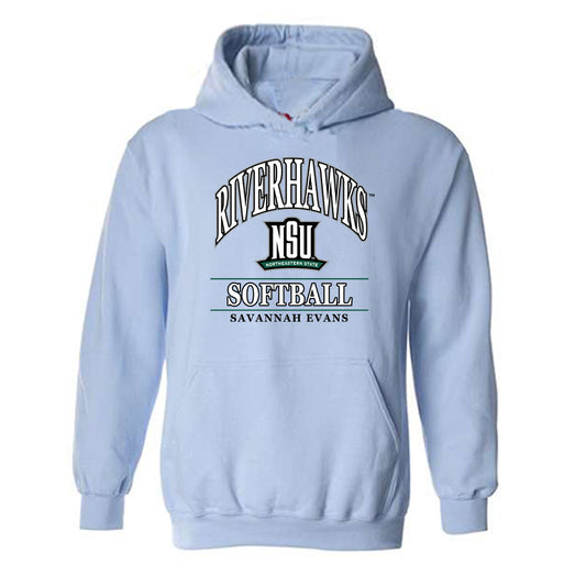 Northeastern State - NCAA Softball : Savannah Evans - Hooded Sweatshirt Classic Fashion Shersey