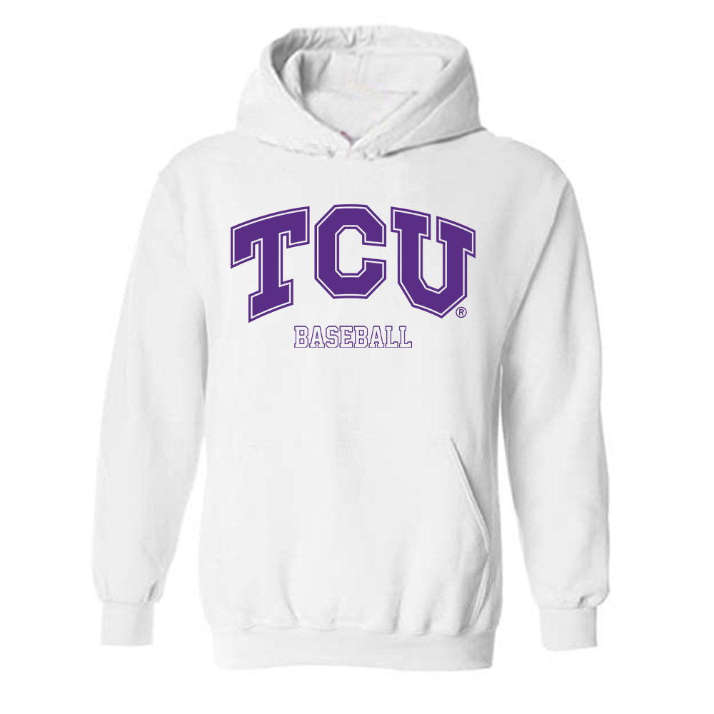TCU - NCAA Baseball : Jax Traeger - Hooded Sweatshirt Classic Shersey
