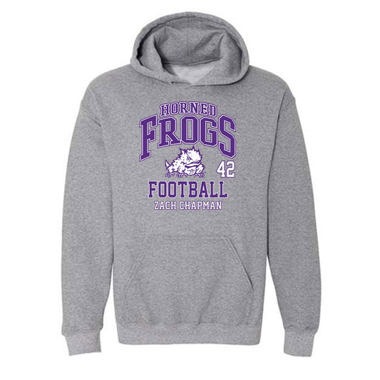 TCU - NCAA Football : Zach Chapman - Hooded Sweatshirt Classic Fashion Shersey