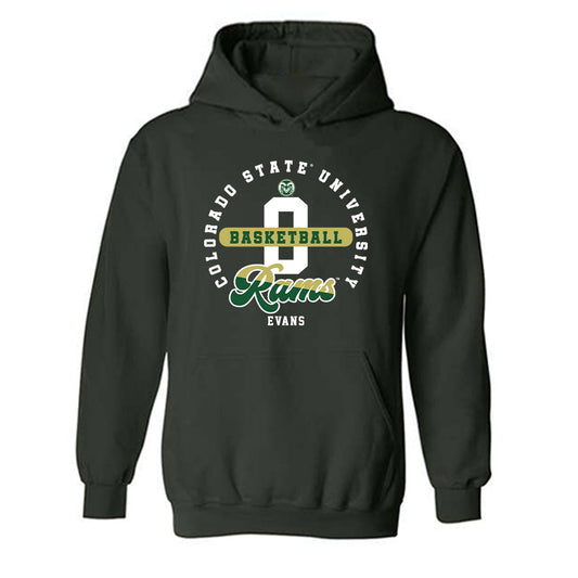 Colorado State - NCAA Men's Basketball : Kyan Evans - Hooded Sweatshirt Classic Fashion Shersey