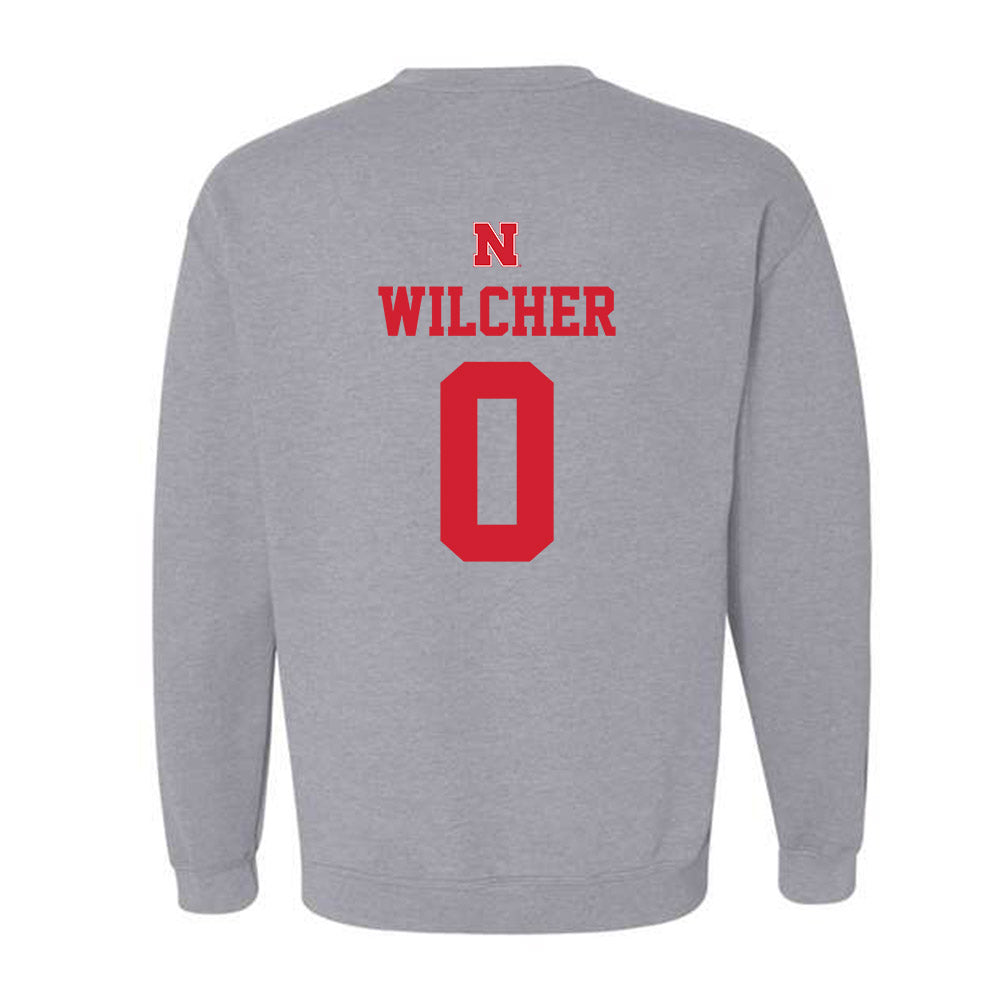 Nebraska - NCAA Men's Basketball : CJ Wilcher - Crewneck Sweatshirt Sports Shersey