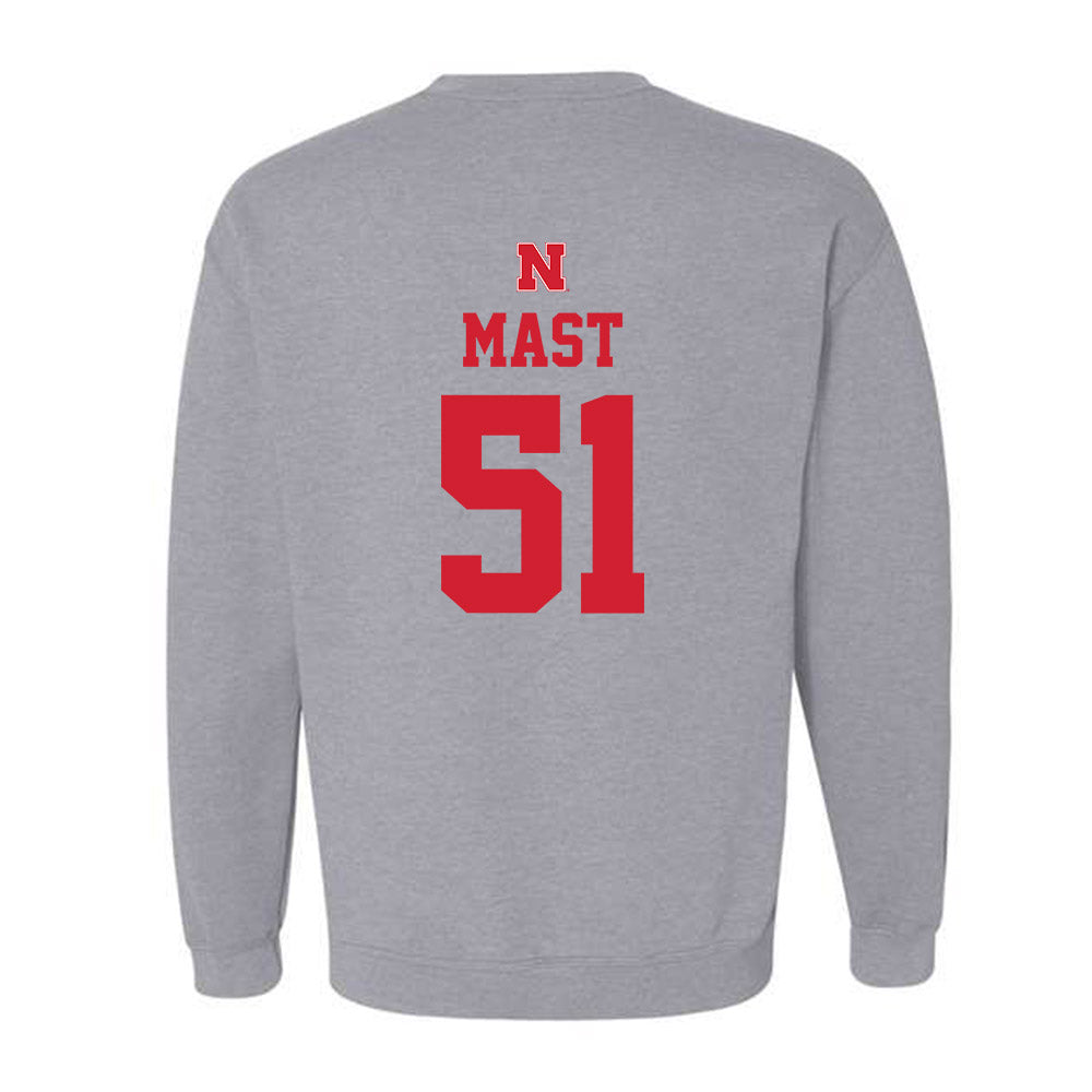 Nebraska - NCAA Men's Basketball : Rienk Mast - Crewneck Sweatshirt Sports Shersey