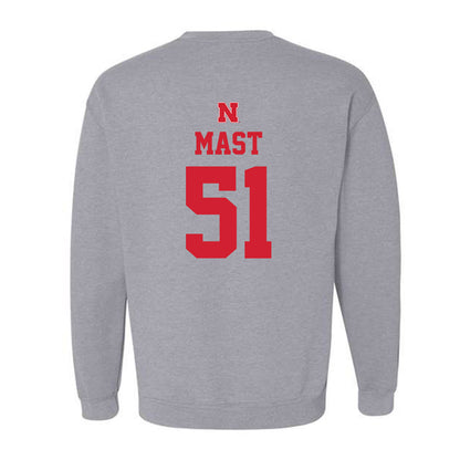 Nebraska - NCAA Men's Basketball : Rienk Mast - Crewneck Sweatshirt Sports Shersey