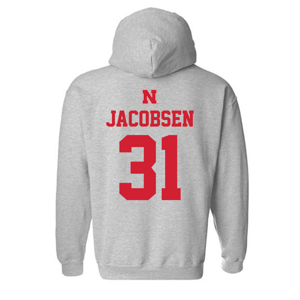 Nebraska - NCAA Men's Basketball : Cale Jacobsen - Hooded Sweatshirt Sports Shersey