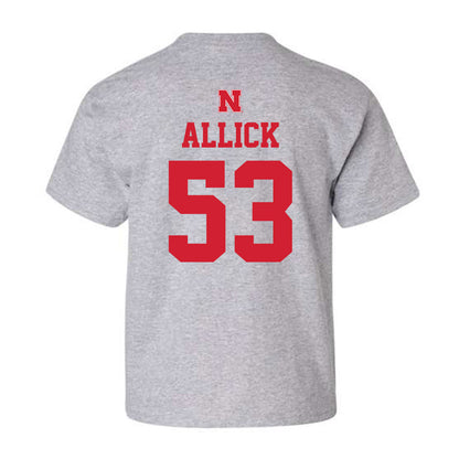 Nebraska - NCAA Men's Basketball : Josiah Allick - Youth T-Shirt Sports Shersey