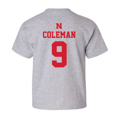 Nebraska - NCAA Men's Basketball : Jarron Coleman - Youth T-Shirt Sports Shersey