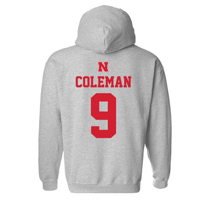 Nebraska - NCAA Men's Basketball : Jarron Coleman - Hooded Sweatshirt Sports Shersey