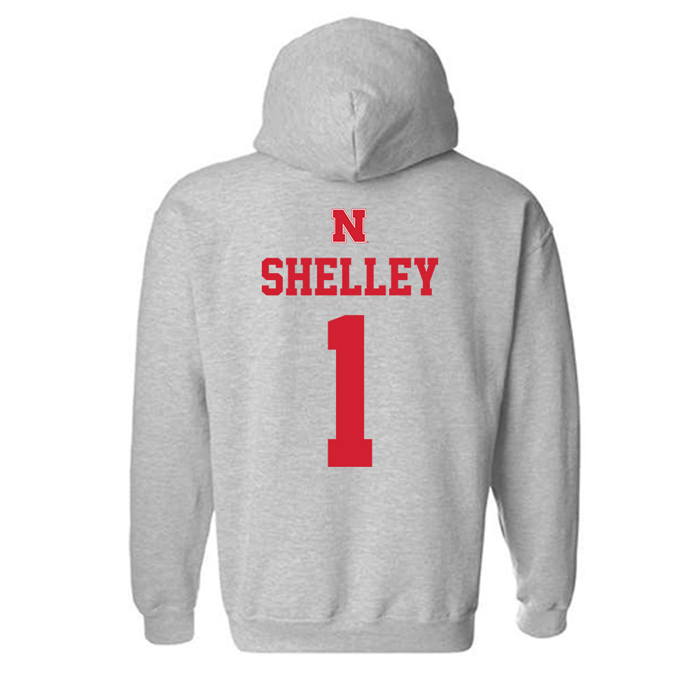 Nebraska - NCAA Women's Basketball : Jaz Shelley - Hooded Sweatshirt Sports Shersey
