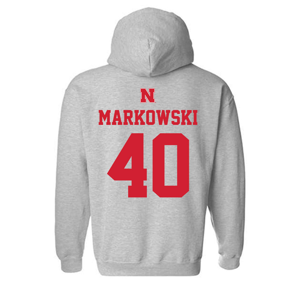 Nebraska - NCAA Women's Basketball : Alexis Markowski - Hooded Sweatshirt Sports Shersey