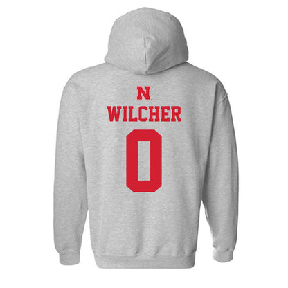 Nebraska - NCAA Men's Basketball : CJ Wilcher - Hooded Sweatshirt Sports Shersey