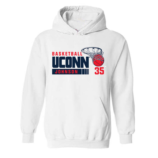 UConn - NCAA Men's Basketball : Samson Johnson - Hooded Sweatshirt Classic Fashion Shersey