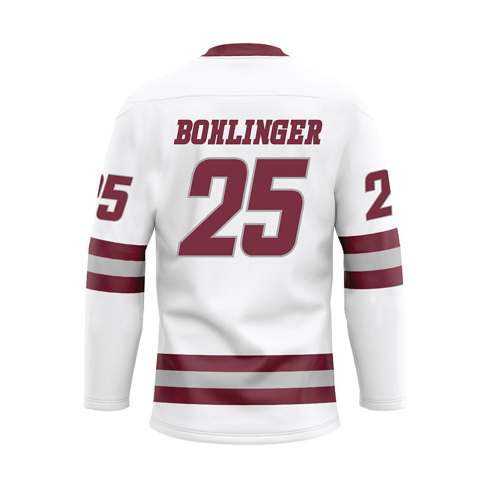 UMass - NCAA Men's Ice Hockey : Aaron Bohlinger - Capitan's Ice Hockey Jersey