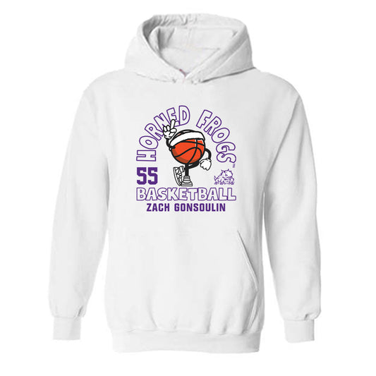 TCU - NCAA Men's Basketball : Zach Gonsoulin - Hooded Sweatshirt Fashion Shersey
