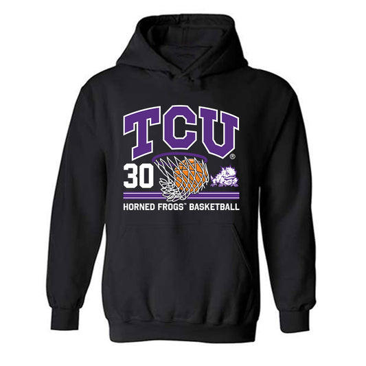 TCU - NCAA Men's Basketball : Darius Ford - Hooded Sweatshirt Sports Shersey