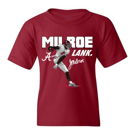 LANK - NCAA Football : Jalen Milroe - Youth T-Shirt Caricature