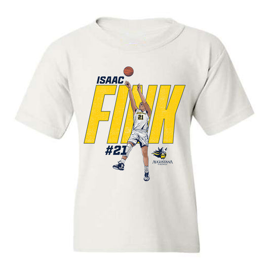 Augustana - NCAA Men's Basketball : Isaac Fink - Youth T-Shirt Individual Caricature