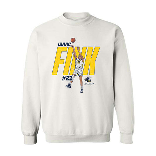 Augustana - NCAA Men's Basketball : Isaac Fink - Crewneck Sweatshirt Individual Caricature